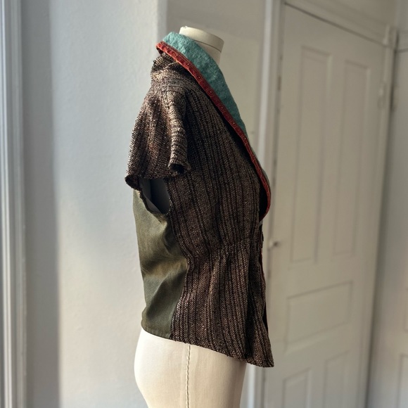 Vintage 00s Cesar Arellanes cap sleeve vest Large - Picture 4 of 6